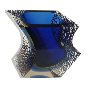 Vase Mandruzatto asymétrique Murano Sommerso 70's