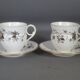 Old coffee set 8 pcs porcelain decoration painted with grapefruit around 1900