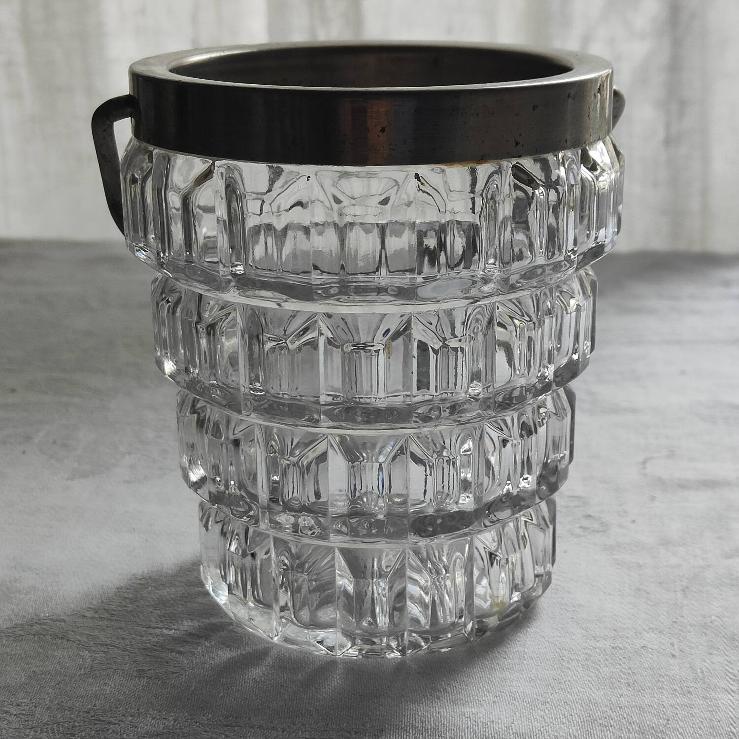 Vintage glass ice bucket