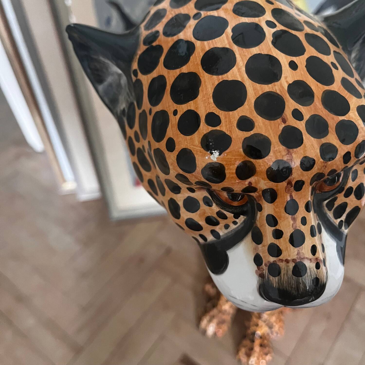 Vintage Ceramic Cheetah, 1970’s Italy