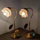 Pair of art deco lamps old gooseneck