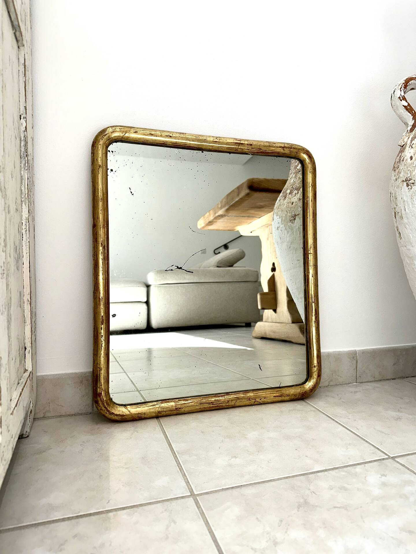 Louis-Philippe antique gilded mirror 19th century