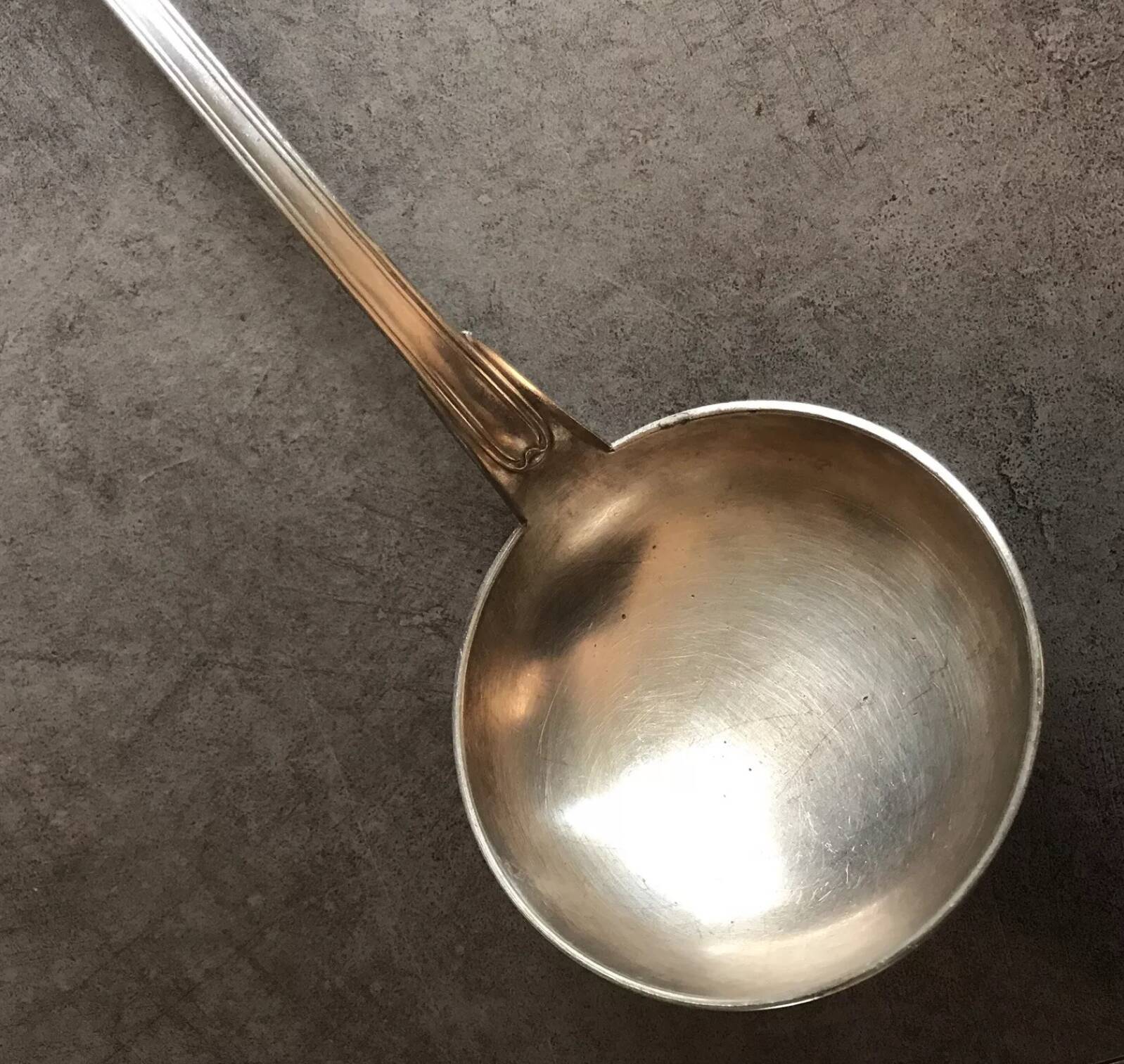 CHRISTOFLE Ladle in Silver Metal Chinon Model 32 cm