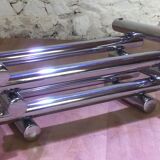 Coffee table with steel tube structure and marble top