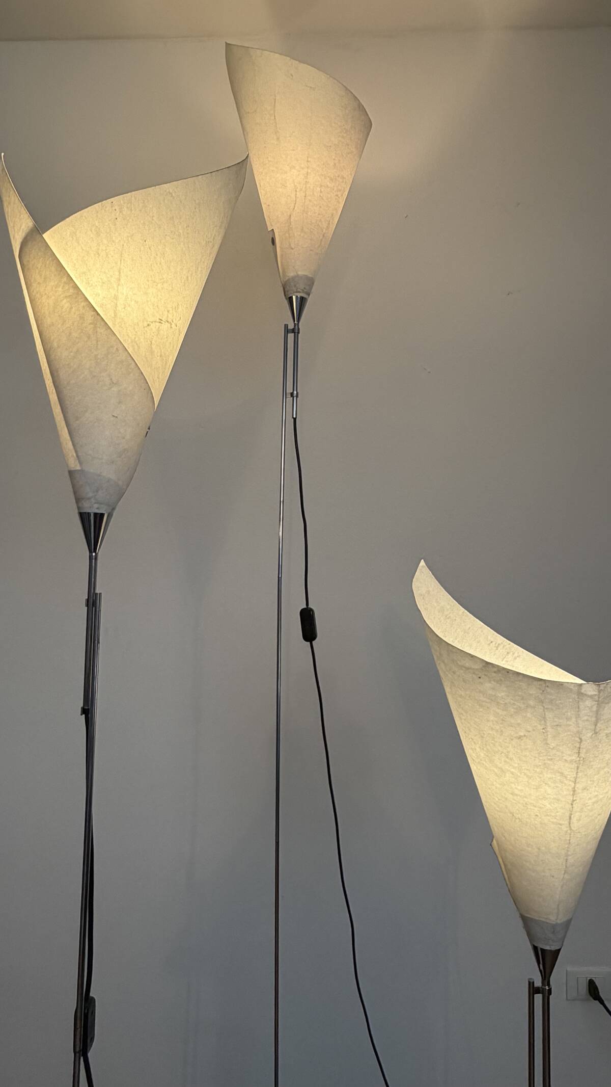 Calla floor lamps by Marcello Cuneo for Valenti Luce