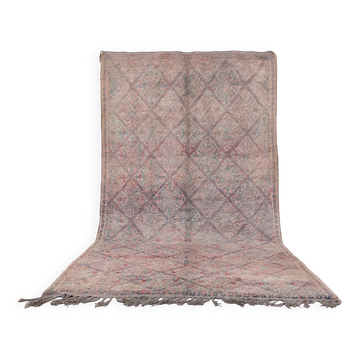 Vintage Moroccan Rug 196 x 337 cm - Berber Wool Rug - Handmade Rug Bohemian