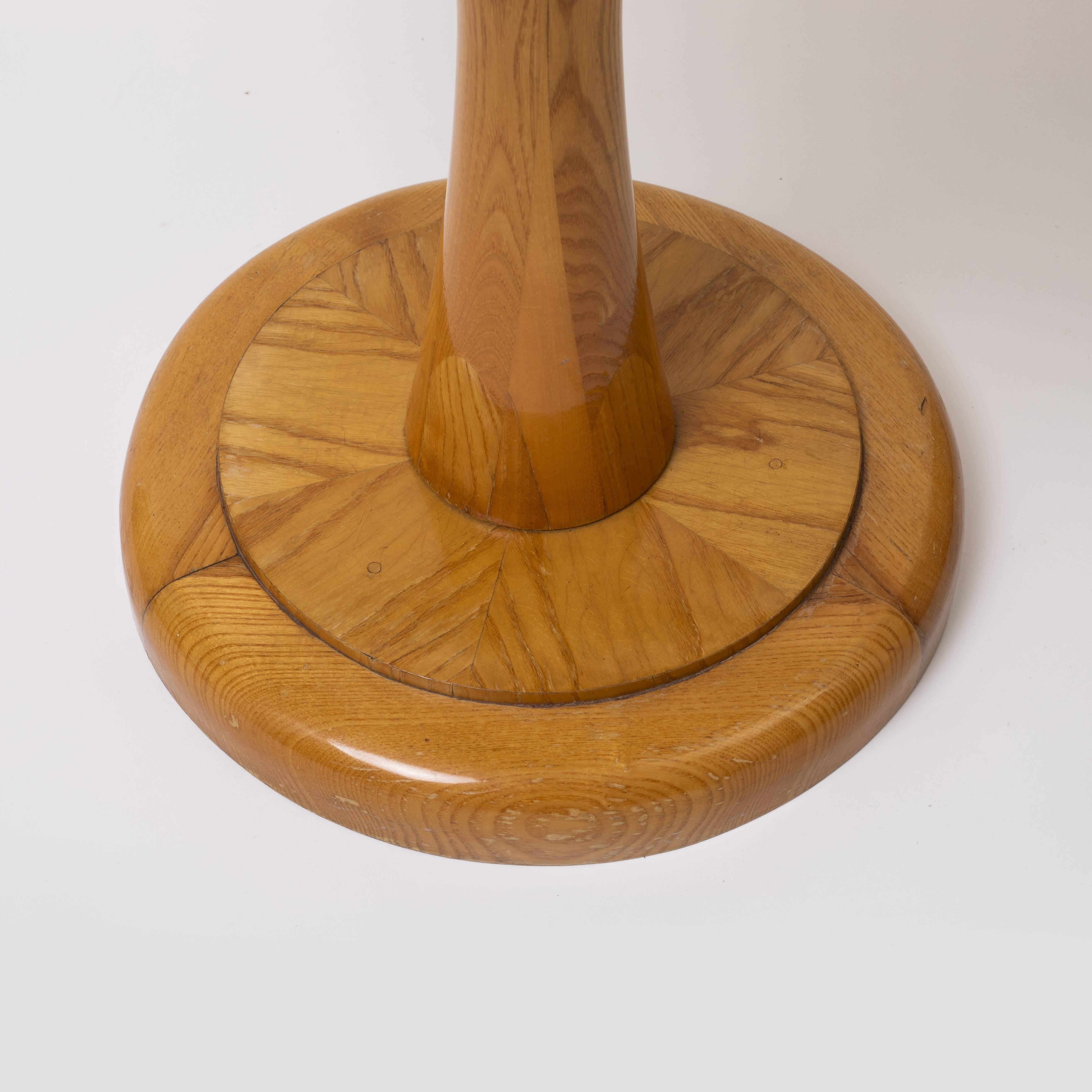 Ocassionall / console table in ash and smoked glass , 1950s, Czechoslovakia