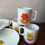 5 tasses à expresso en porcelaine