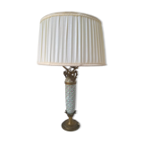 Table lamp in bronze and porcelain