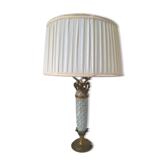 Table lamp in bronze and porcelain