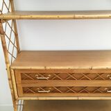 Rattan shelf