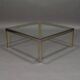 Italian chrome and gold coffee table, 1970s
