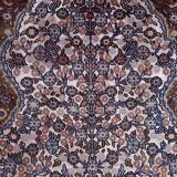 Handmade cashmere wool and silk rug 183x123cm