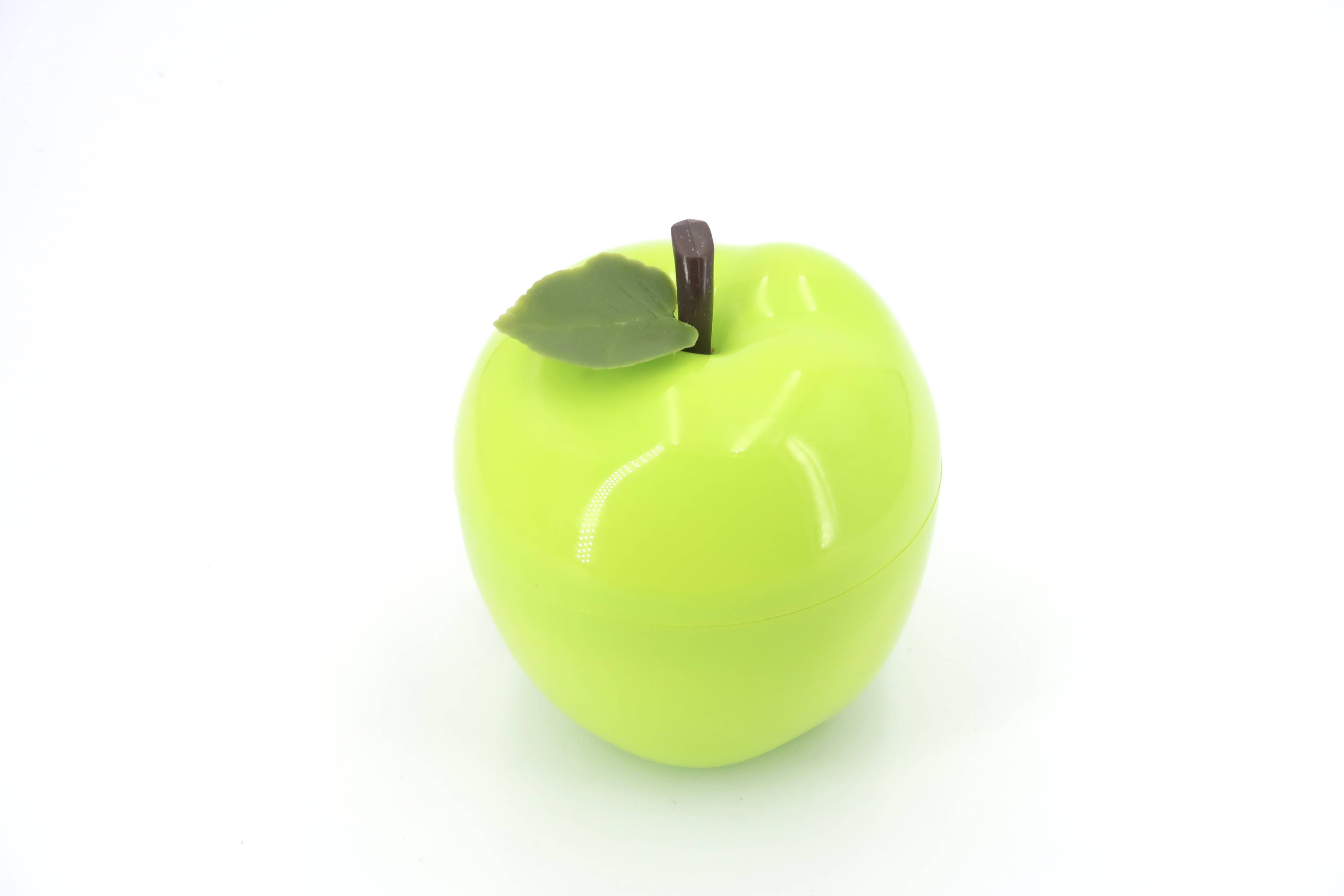 Green plastic apple ice cube bucket, 1970s