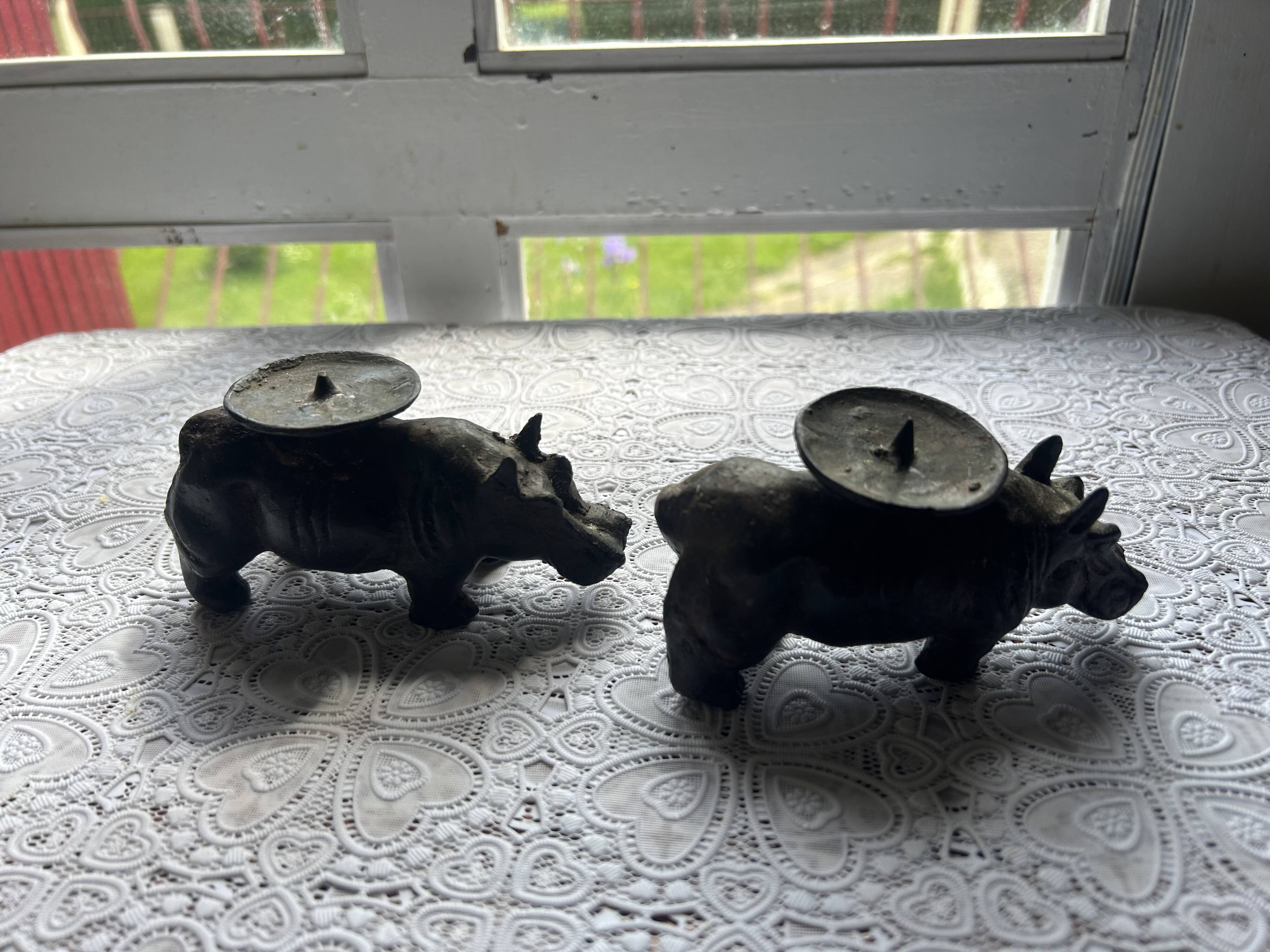 Pair of candle holders