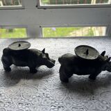 Pair of candle holders