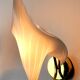 White fleur-de-lys wall lamp, murano glass, Italy, 1970