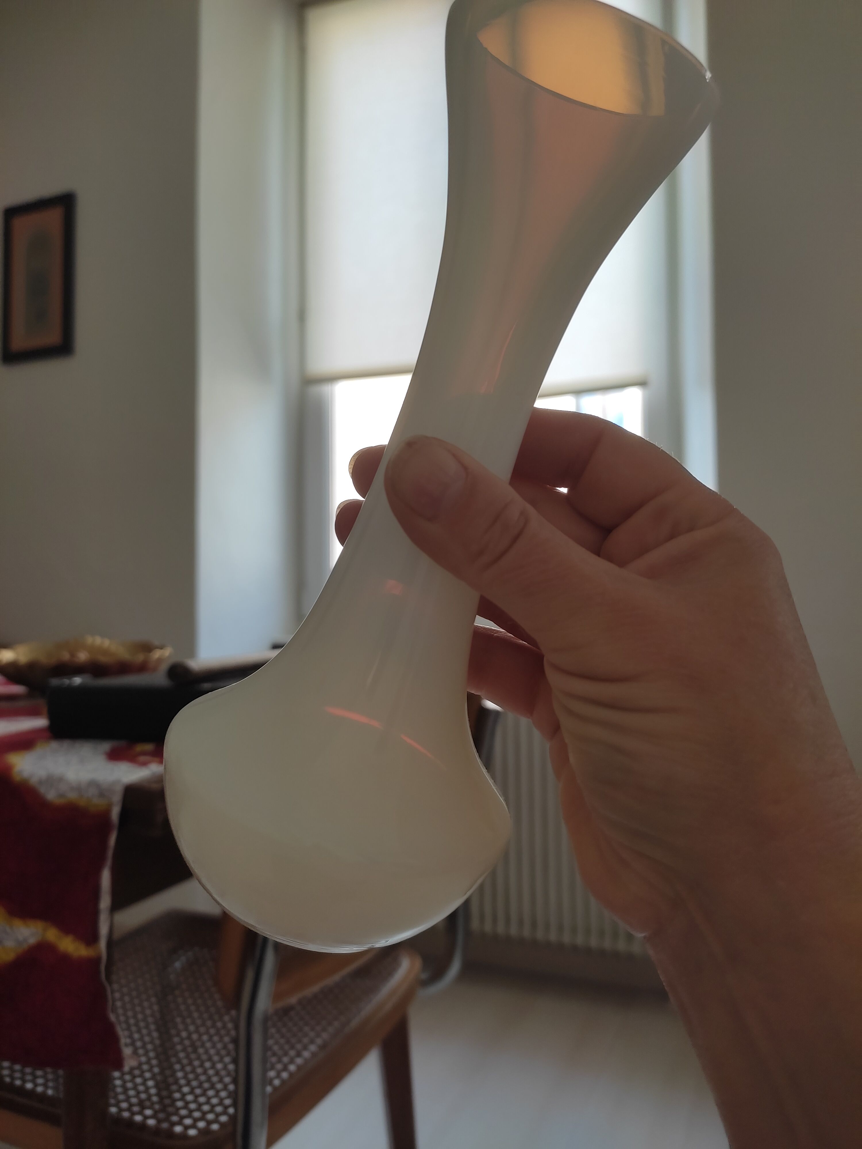 Baluster vase in opaline of Sèvres