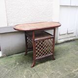 Old rattan console bar