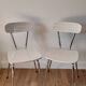 Pair of chairs in formica marbled effect 70s