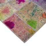Tapis de patchwork turc surteint fait à la main 205 cm x 302 cm