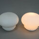Set of Two Glass Table Lamps, 1970s