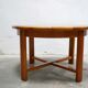 Table à manger ronde extensible vintage en bois