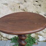 Turned wooden end table