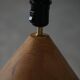 Sculptural Danish modern table lamp in wood by Kirk, 1980s.