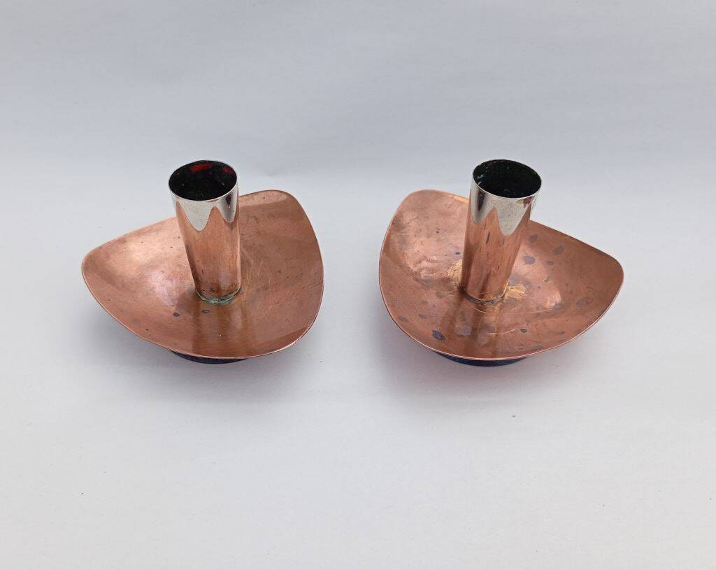 Pair of Danish Mid-Century Modern Candle Holders – 1960s