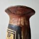 Kabyle Algerian pottery jar vase with polychrome geometric decorations
