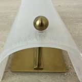 Vintage lucite and brass wall lamp ,1970s