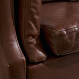 Three-seater leather sofa