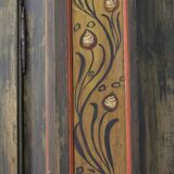 Painted Folk Art Bridal Cupboard