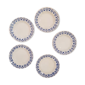 Lot de 5 assiettes Badonviller modèle Azur