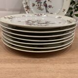 Set of 8 flat plates in Limoges porcelain