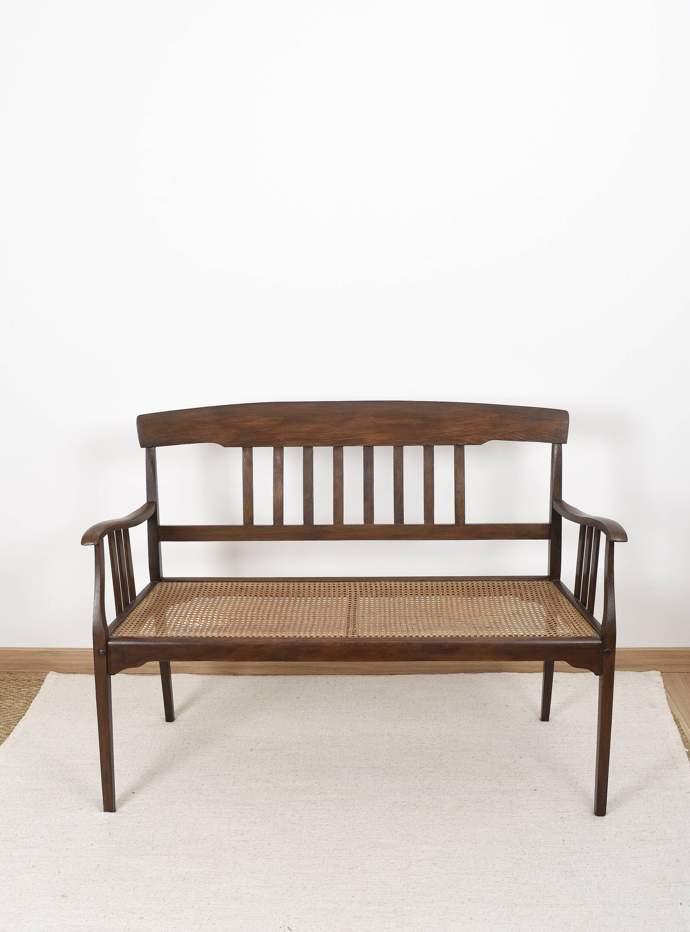 Stella cane bench, stamped