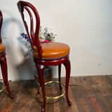 Tabourets de bar pivotants de style Art Decó vintage