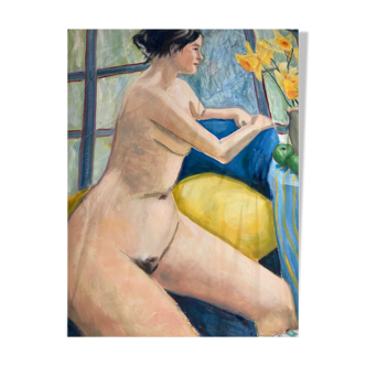 Woman on a couch