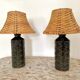 Lampe de table en grès, Elpe AB suédois des années 1960, ensemble de 2