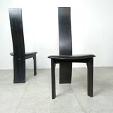Set of 8 dining chairs by Rob & Dries van den Berghe, 1980s - set of 8