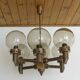 Vintage rustic chandelier wooden hanging lamp medieval style pendant light
