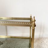 Brass and smoked glass dessert 60s