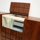 Unique vintage design sideboard made of rosewood with a bar section from the 1960s