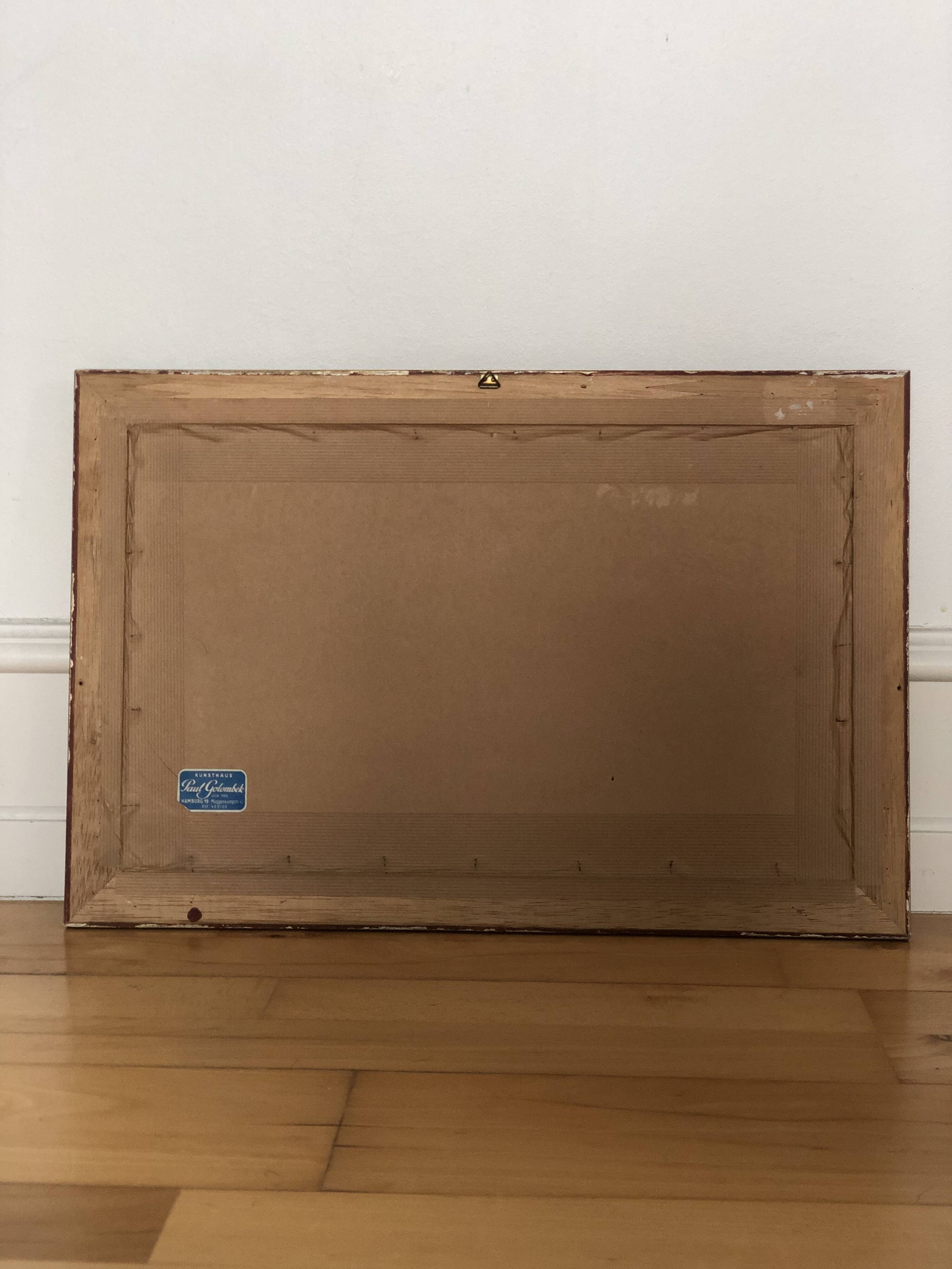 Vintage Original Landscape Oil Painting: Countryside Cottage Art