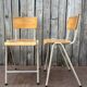 Vintage stackable high stool in beech and metal, 1960s