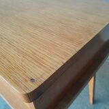 Vintage wooden compass foot bedside table