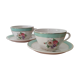 Pair of ceramic cups Badonviller French manufacture