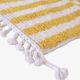 Tapis à rayure jaune et blanc - 206 x 101 cm