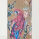 Tableau / Peinture sur toile de jute / Perroquet